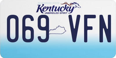 KY license plate 069VFN