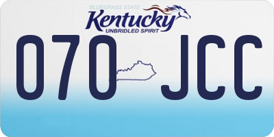 KY license plate 070JCC