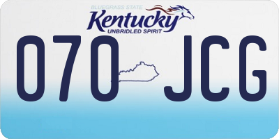 KY license plate 070JCG