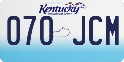 KY license plate 070JCM