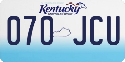 KY license plate 070JCU