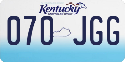 KY license plate 070JGG