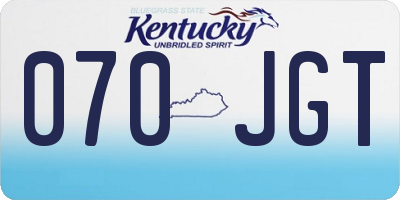 KY license plate 070JGT