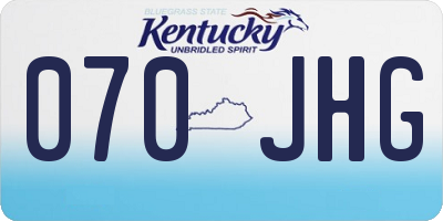 KY license plate 070JHG