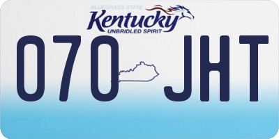 KY license plate 070JHT