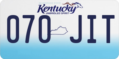 KY license plate 070JIT