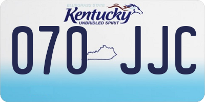 KY license plate 070JJC