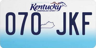 KY license plate 070JKF