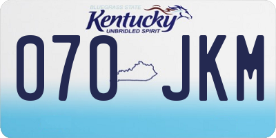 KY license plate 070JKM