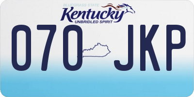 KY license plate 070JKP