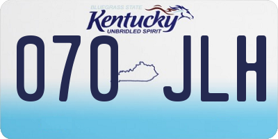 KY license plate 070JLH