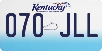 KY license plate 070JLL