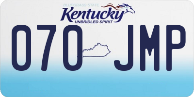 KY license plate 070JMP