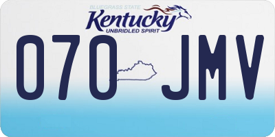 KY license plate 070JMV