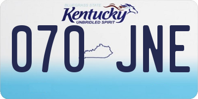 KY license plate 070JNE