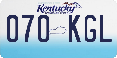 KY license plate 070KGL