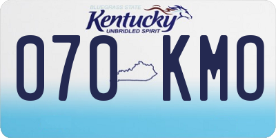 KY license plate 070KMO