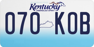 KY license plate 070KOB