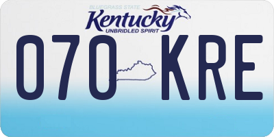 KY license plate 070KRE