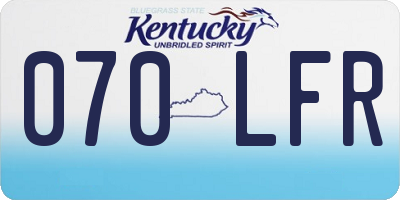 KY license plate 070LFR