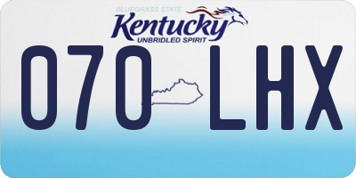 KY license plate 070LHX