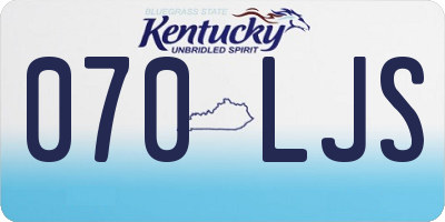 KY license plate 070LJS