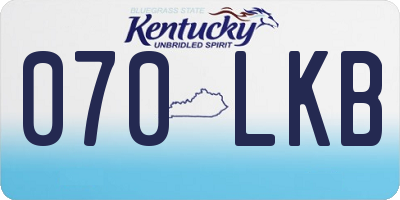 KY license plate 070LKB