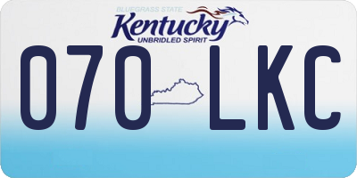 KY license plate 070LKC