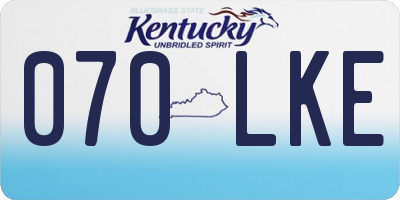 KY license plate 070LKE