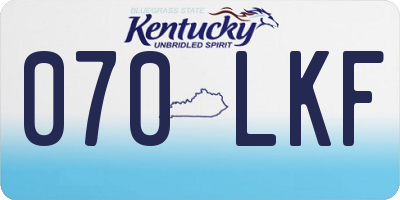 KY license plate 070LKF