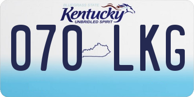 KY license plate 070LKG