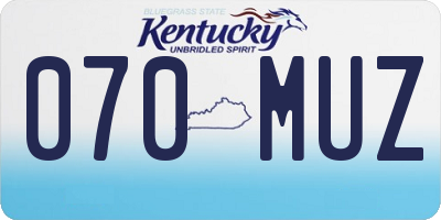 KY license plate 070MUZ