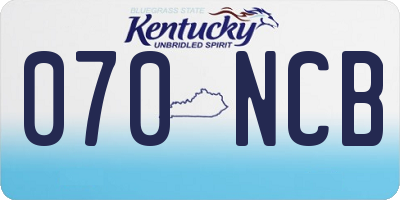 KY license plate 070NCB