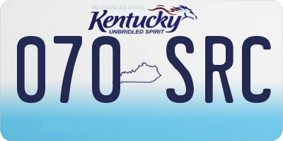 KY license plate 070SRC