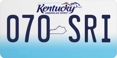KY license plate 070SRI