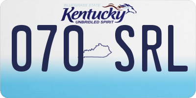 KY license plate 070SRL