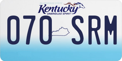 KY license plate 070SRM