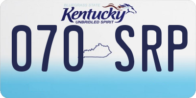 KY license plate 070SRP