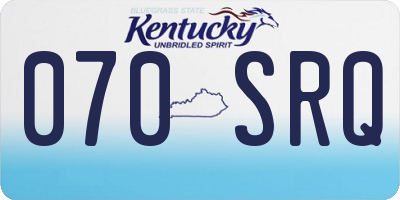 KY license plate 070SRQ