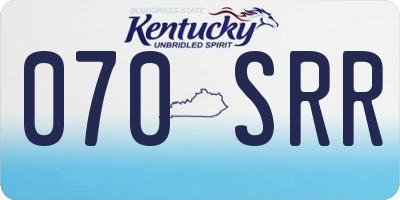 KY license plate 070SRR