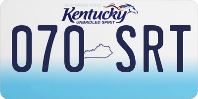 KY license plate 070SRT