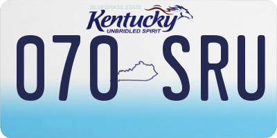 KY license plate 070SRU