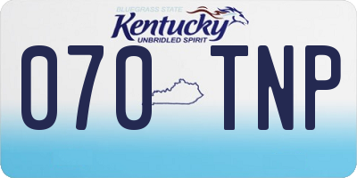KY license plate 070TNP