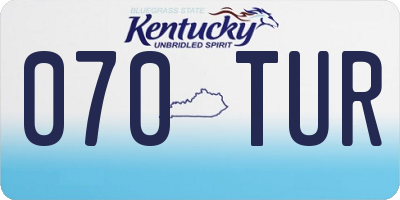 KY license plate 070TUR