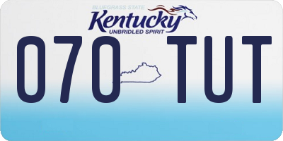 KY license plate 070TUT