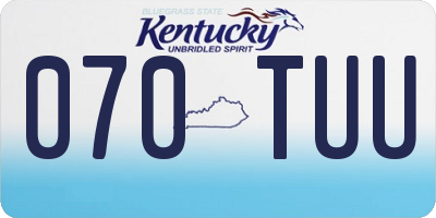 KY license plate 070TUU