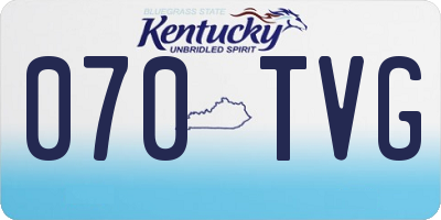 KY license plate 070TVG