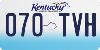 KY license plate 070TVH