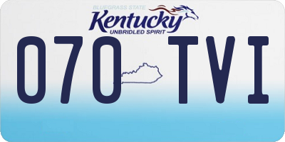 KY license plate 070TVI