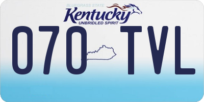 KY license plate 070TVL